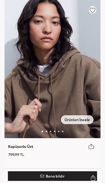 H&M Kadın kapüşonlu Sweatshirt L beden