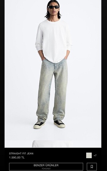 Zara Man Straight Fit Jean Mavi 42