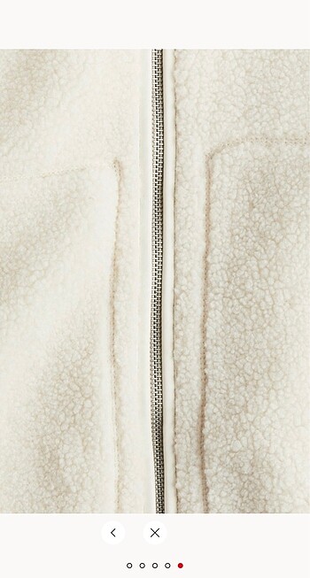 s Beden H&M Peluş Ceket Oversize Krem Small