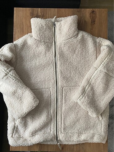 H&M H&M Peluş Ceket Oversize Krem Small