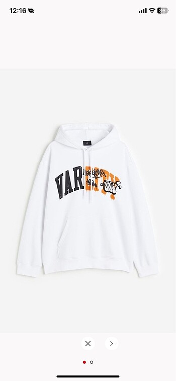 H&M Beyaz Sweatshirt S beden