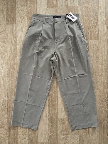 Pull & Bear Baggy Kumaş Pantolon 44 Bej