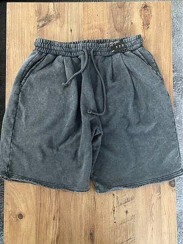 Pull & Bear Koyu Gri Basic Şort M