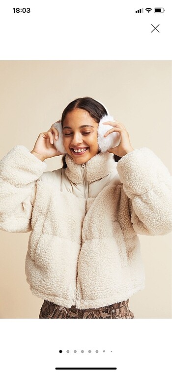 H&M Kadın Peluş Mont XS