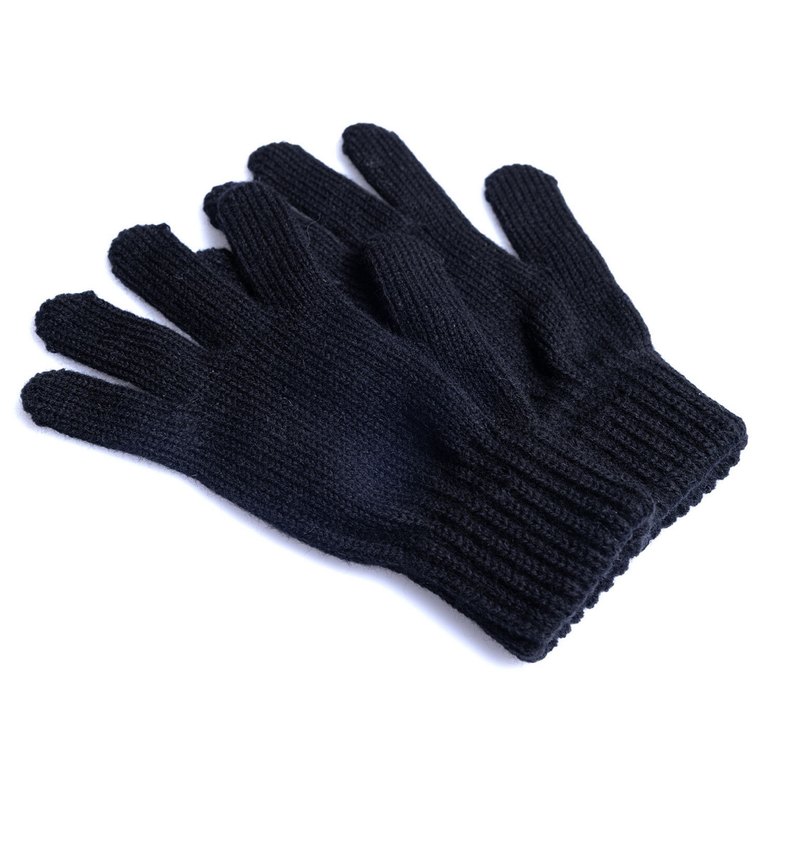 Siyah Erkek Çocuk Örgü Eldiven - Görsel 2