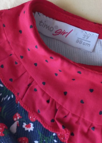 Çiçek Desenli Uzun Kollu Kız Elbise - Görsel 2