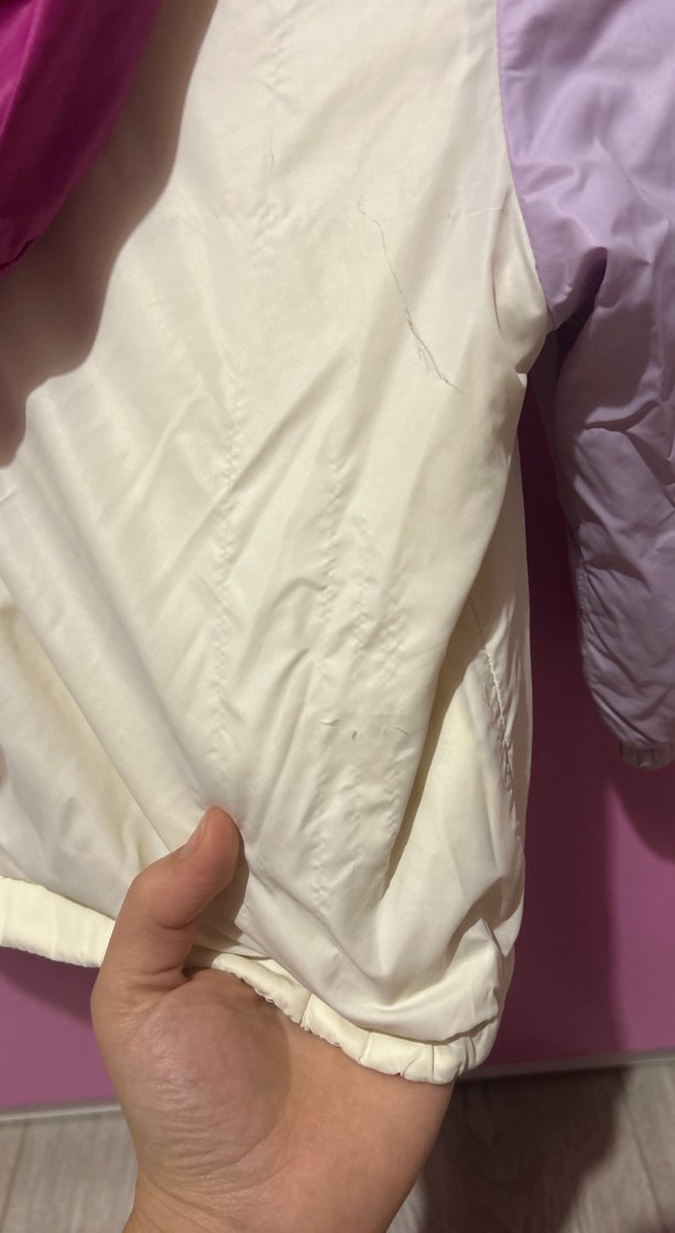 Kız Çocuk Fermuarlı Beyaz Ceket - Görsel 4