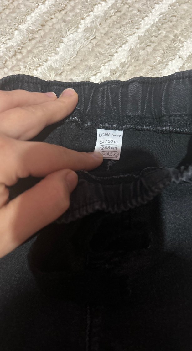 Erkek Siyah Elastik Bel Kot Pantolon - Görsel 2