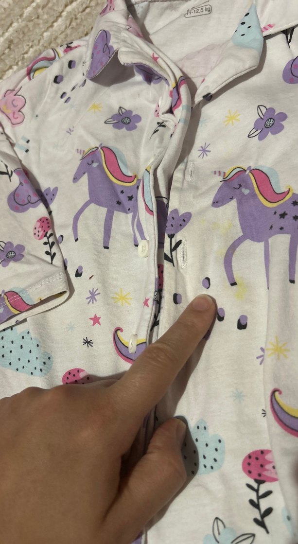 Çok Renkli Baskılı Kız Pijama Takımı - Görsel 2