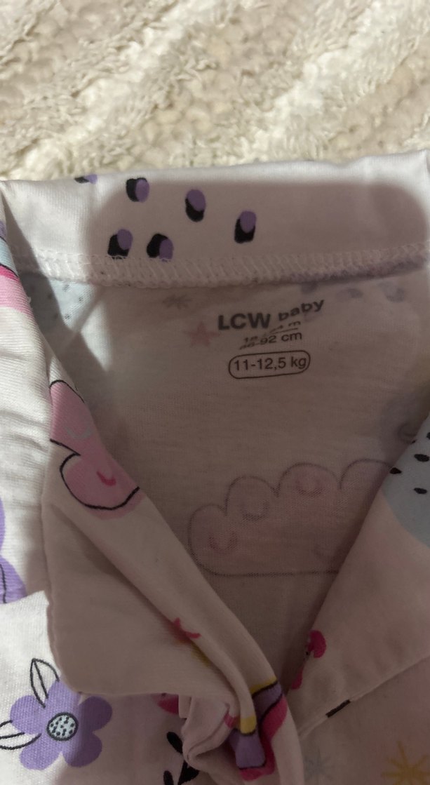 Çok Renkli Baskılı Kız Pijama Takımı - Görsel 3