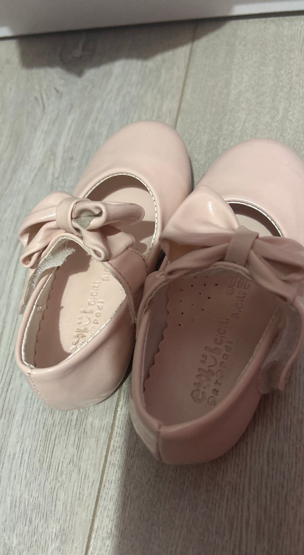 Kız Çocuk Pembe Fiyonk Detaylı Babet - Görsel 2