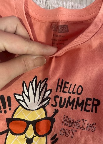 Beyaz Kız Çocuk Kısa Kollu Baskılı Tişört - Görsel 2