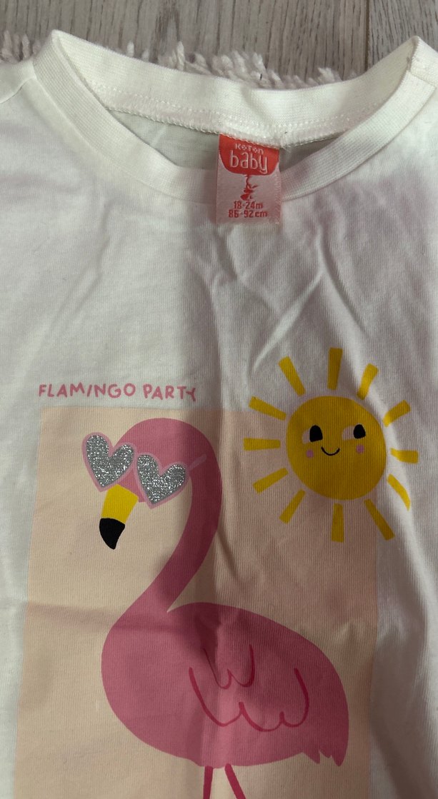 Kız Çocuk Kısa Kollu Renkli Baskılı Tişört - Görsel 2