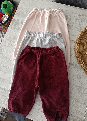 12-18 Ay Beden çeşitli Renk Kadife eşofman alt