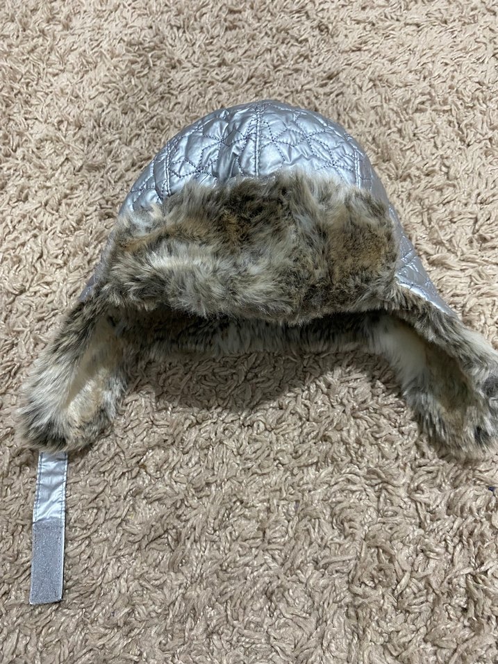 H&M Çocuk Gri Kapüşonlu Kürklü  Şapka - Görsel 2