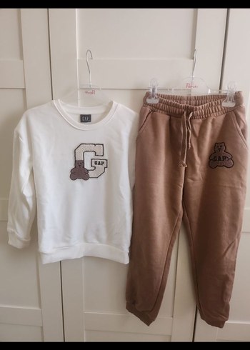 Çocuk Kahverengi Pamuklu Sweatpant Takım