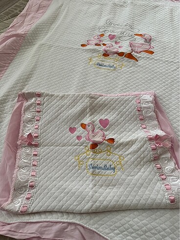 Sevim baby kız bebek yastık çarşaf örtü takımı - Görsel 2