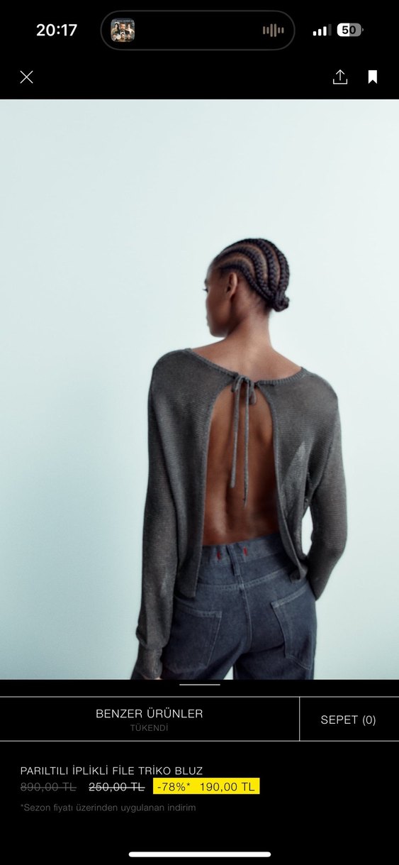 Gri Triko Kadın bluz - Görsel 4