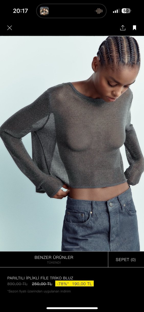 Gri Triko Kadın bluz - Görsel 2