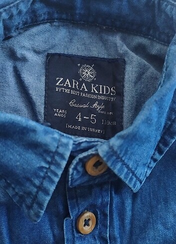 ZARA KİDS 4-5 YAŞ UNİSEX kot gömlek
