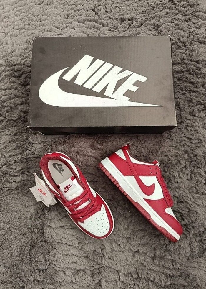 Nike DUNK BORDO ??ORJINAL QR BARKODLU ÜRÜNLER 36-44 NUMARALAR - Görsel 5