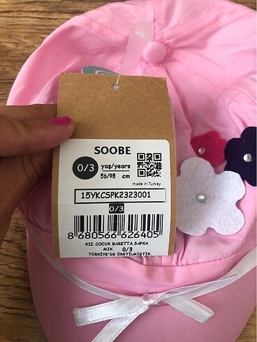 Soobe Soobe sıfır etiketli şapka