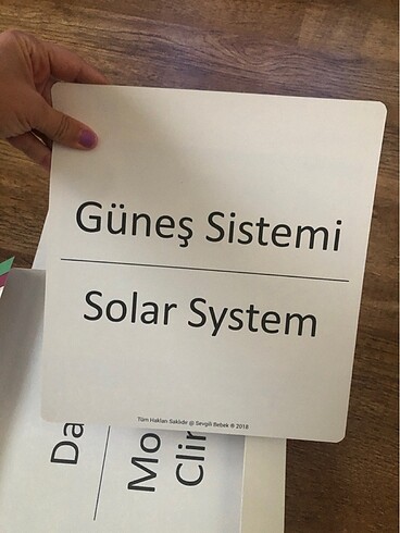 Beden Renk Sevgili bebek İngilizce zeka kartları