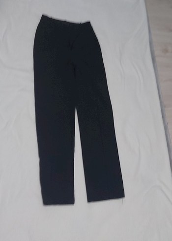 Siyah Midi Kumaş Kadın Pantolon