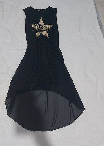s Beden Siyah Asimetrik Kesim Kadın Elbise