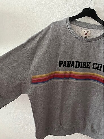 Pull and Bear OVERSIZE GRİ SWEATSHIRT