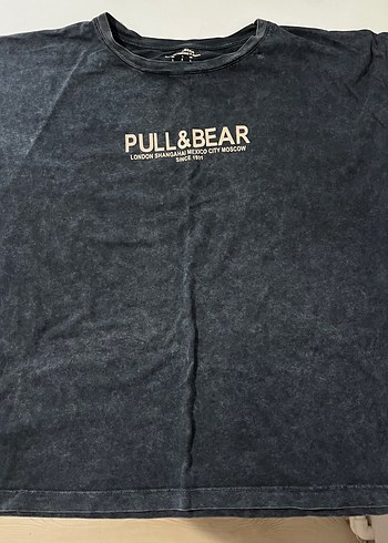 Pull and Bear Pull Bear Siyah Yikamali Bisiklet Yaka Tisort