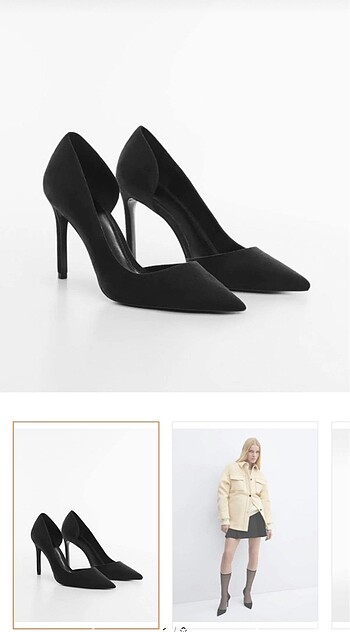 38 Beden Mango siyah stiletto