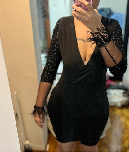 xl Beden siyah Renk kısa elbise
