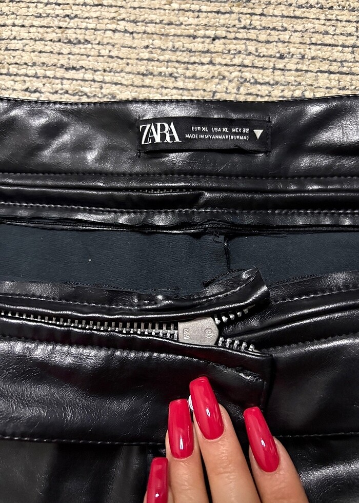 deri bol paça pantolon - Görsel 5