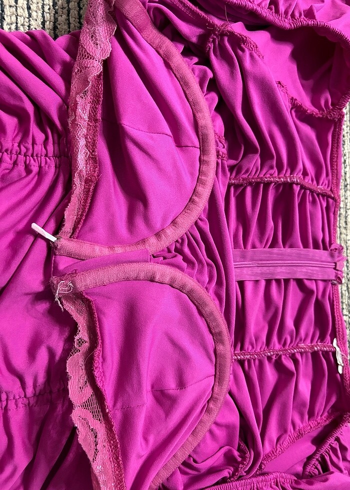 pembe elbise dantelli - Görsel 3