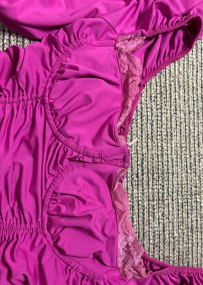 pembe elbise dantelli - Görsel 4