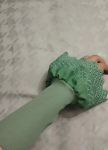 Zara Mint yeşili fisto kolluk