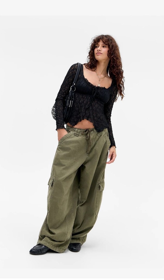 Romantik Siyah Dantel Crop Bluz — görsel 3/5
