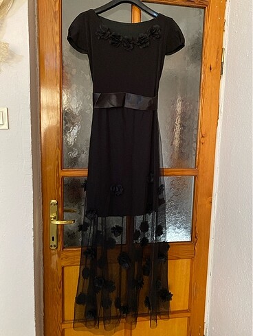 Alfabeta Siyah uzun abiye elbise