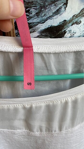 Defacto Beyaz bluz Tshirt transparan - Görsel 3