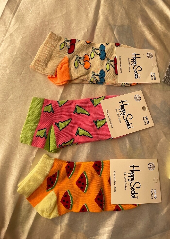 Renkli desenli patik çorap - Görsel 2