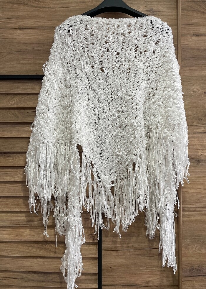 El emeği gelin şalı simli üçgen şal - Görsel 4