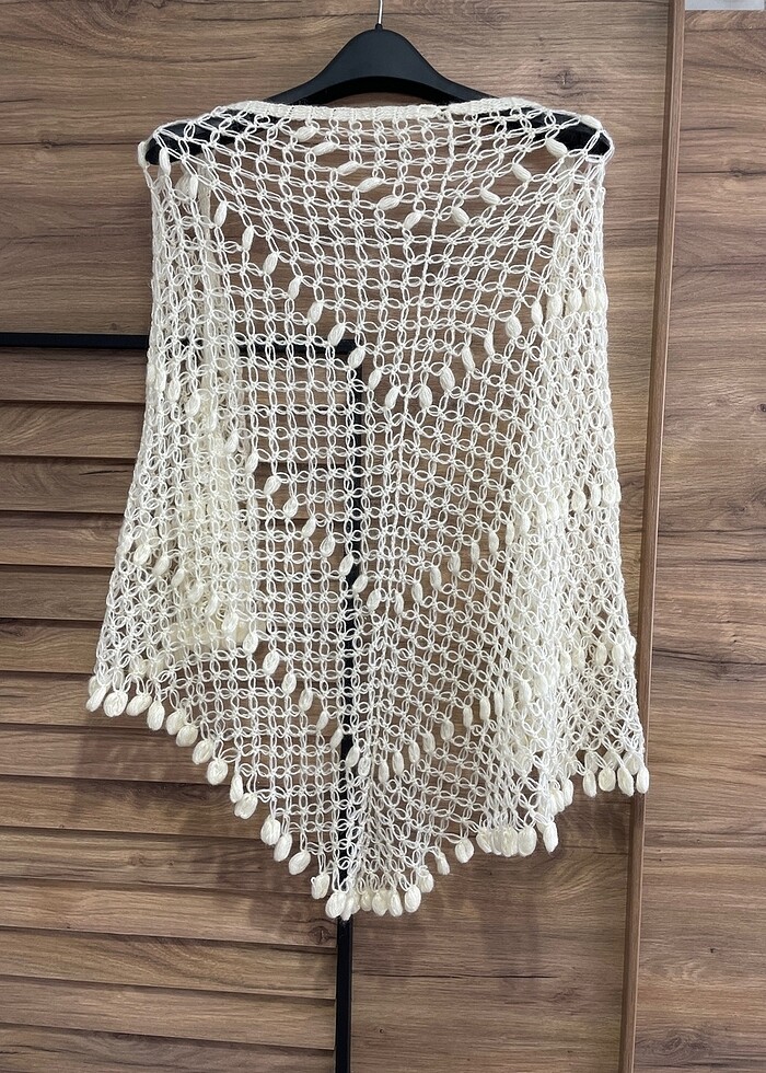 Krem gelin şalı çeyizlik bohça alize simli - Görsel 3