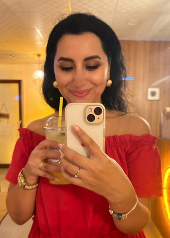 LC Waikiki Kırmızı Uzun Keten Bohem Elbise
