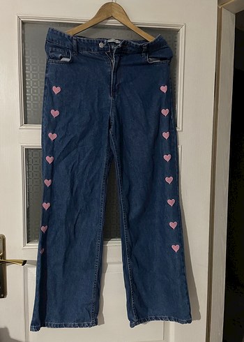 Trendyol & Milla Pembe Kalpli Koyu Mavi Denim Jean