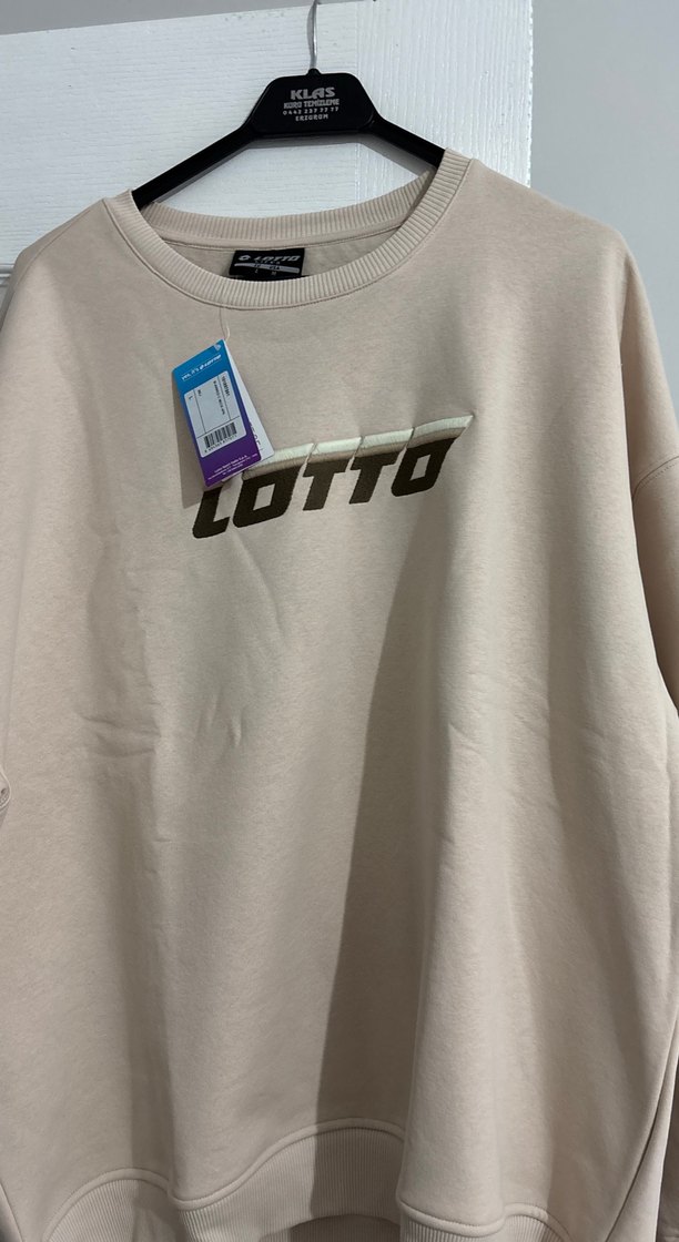 Lotto Bej Oversize Sweatshirt — görsel 6/6