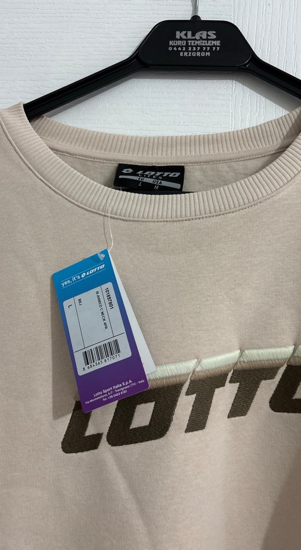 Lotto Bej Oversize Sweatshirt — görsel 5/6