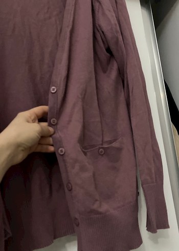 Bordo Midi Kadın Hırka - Görsel 2