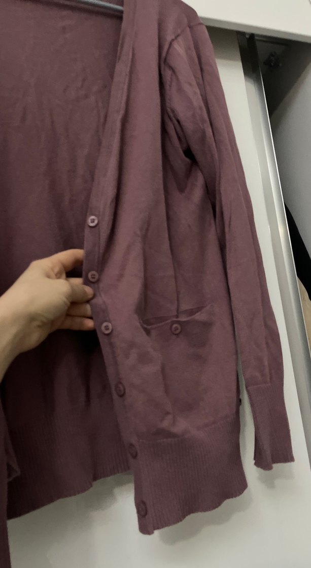 Bordo Midi Kadın Hırka - Görsel 2