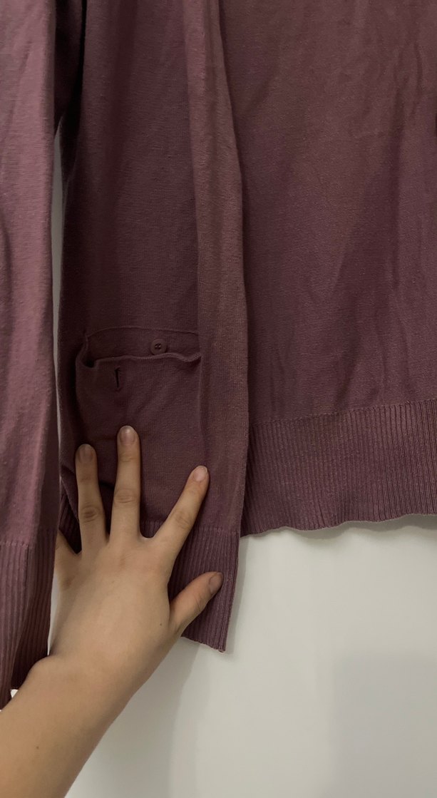 Bordo Midi Kadın Hırka - Görsel 3